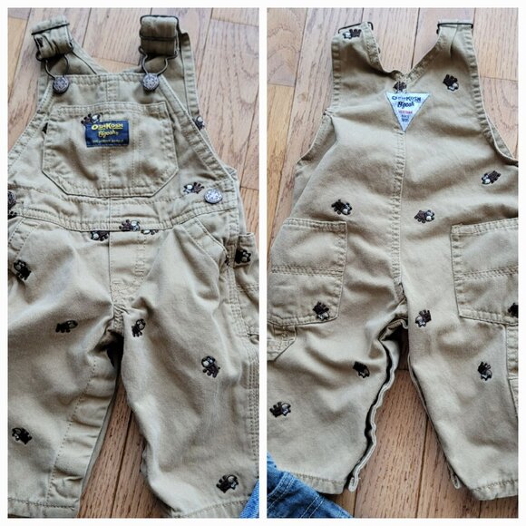 Lot of 3 Baby Jeans Overalls OshKosh B'gosh Polo Jeans Co. - Picture 7 of 12